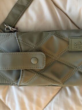HK WP Olive Quilted Phone Case Wristlet
